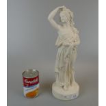 Parian ware figure of maiden - Height 36cm