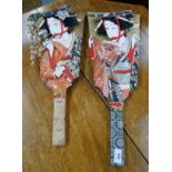 Pair of Japanese paddles/Hagoita's