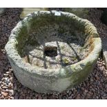 Round stone flat trough