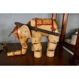 Vintage marionette elephant puppet - Approx height: 22cm