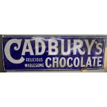 Very large enamel Cadbury's Chocolate sign - IS: 183cm x 61cm