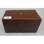 Antique mahogany tea caddy