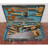 Vintage tool chest to include carpentry tools