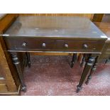 Mahogany hall table - W: 71cm D: 47cm H: 73cm