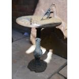 Cast iron sundial - Height 44cm