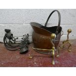 Metalware to include coal scuttle