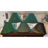Rare Victorian billiard lamp shades and with Royal stamp