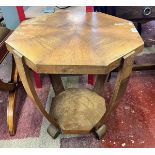 Octagonal 2 tier occasional table