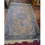 Patterned silk kashan rug - Approx. size: 193cm x 119cm