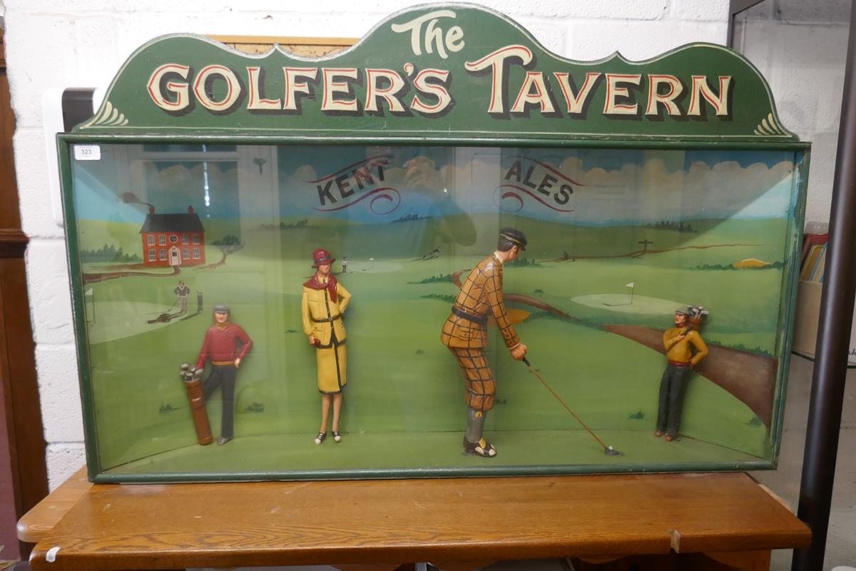 The Golfers Tavern Kent Ales advertising cased diarama