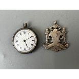 Silver fob watch and silver fob