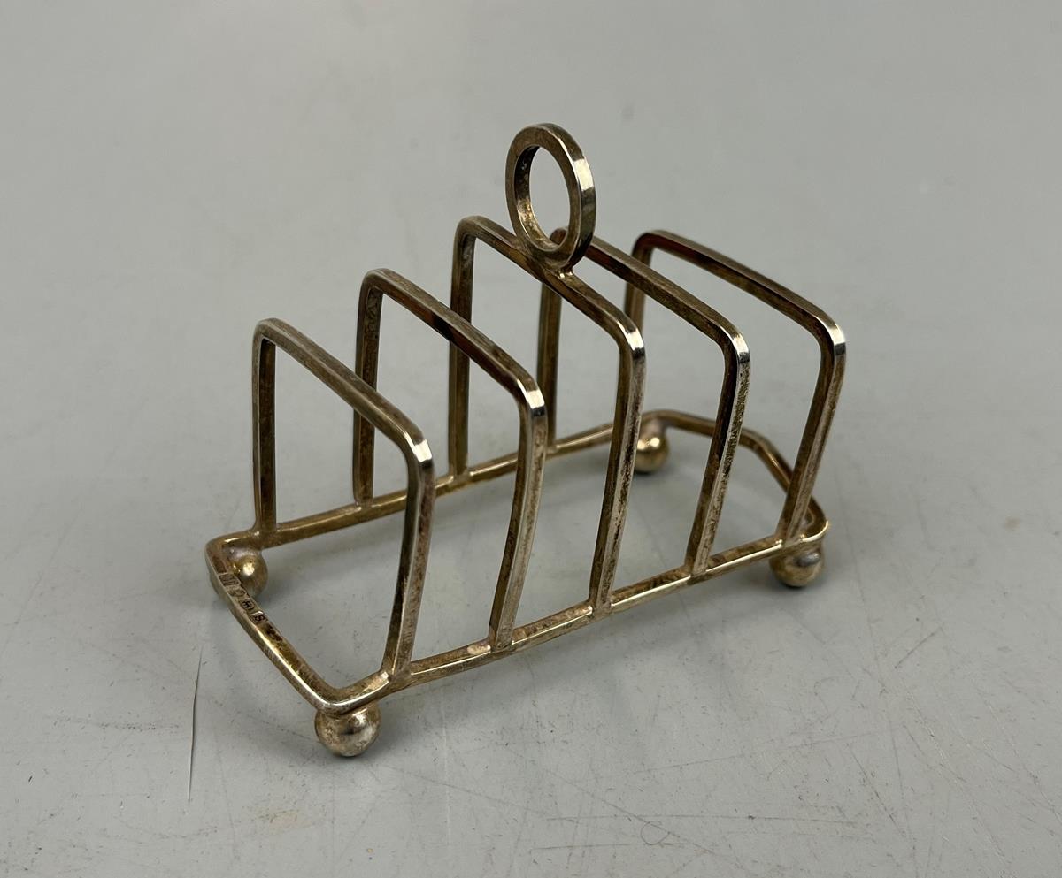 Hallmarked silver toast rack - Approx. weight 47g