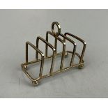 Hallmarked silver toast rack - Approx. weight 47g