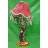 Belly dancer figure table lamp