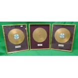 3 framed Motown gold discs - Approx. size: 43cm x 54cm