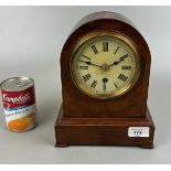 Victorian walnut mantle clock