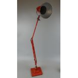 Anglepoise Lamp, No. 1227, with red finish and two-step base