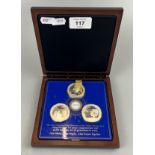 Cased set of 3 silver proof medals - The Dawn of the New Millennium Eyewitness commemorative medals
