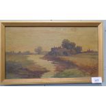 Small oil on board signed L Webb - Approx. image size: 34cm x 19cm