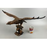 Carved wooden eagle