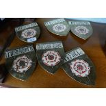 6 unusual shield plaques