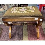 Antique tapestry X stool
