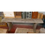 Large rustic table - Approx L: 240cm W: 74cm H: 83cm
