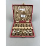 Cased set of hallmarked silver teaspoons - Approx. weight 66g