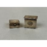 2 hallmarked silver pill boxes