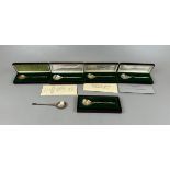6 hallmarked silver Christmas spoons - Approx. weight 180g