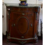 French marble top cabinet - Approx: W: 111cm D: 46cm H: 107cm