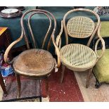 2 bentwood armchairs