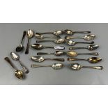 Collection of hallmarked silver teaspoons - Approx. weight 296g
