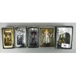 5 metal Marvel figurines in original boxes