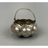 Indian silver bowl with handle