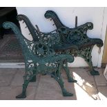 2 pairs of cast iron bench ends