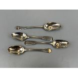 4 hallmarked silver spoons - Approx. weight 149g