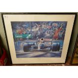 Signed L/E print - Nigel Mansell Victory 28 by Robin Owen