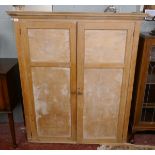 Satinwood cupboard - Approx size W: 126cm D: 40cm H: 145cm