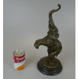 Large contemporary bronze figure of an elephant - Height 38cm