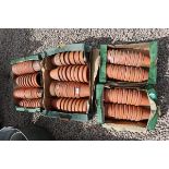 Large collection of terracotta plant pots