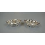 Pair of hallmarked silver bon bon dishes - Approx weight 50g