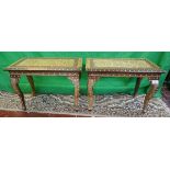 Pair of inlaid tables