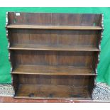 Antique waterfall bookshelf - Approx size W: 99cm D: 26cm H: 99cm