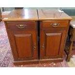 Pair of mahogany bedside cabinets