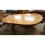 Inlaid dining table - Approx size L: 250cm W: 120cm H: 78cm