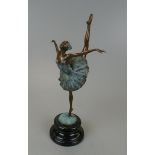 Bronze ballerina figure - Height 33cm
