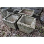 3 stone planters to include pair