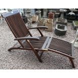 Teak steamer chair