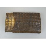 Crocodile skin cigar pouch